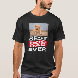 Aangepaste cute Best Dog Dad Oog Pet Photo T-shirt