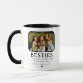 Aangepaste Cute BESTIE Foto & Quote Mok (Links)