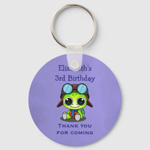 Aangepaste Cute Chibi Turtle Birthday Favor Sleutelhanger