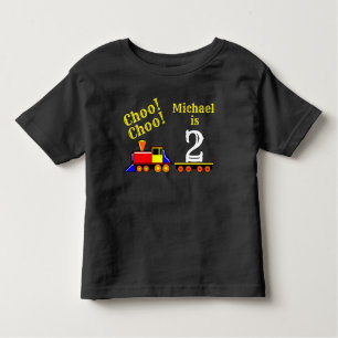 Aangepaste cute Choo Birthday-trein Kinder Shirts