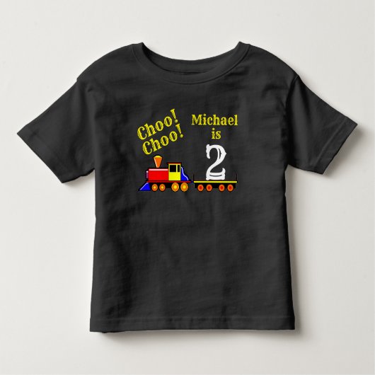 Aangepaste cute Choo Birthday-trein Kinder Shirts (Voorkant)
