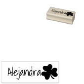 Aangepaste Cute Cloverleaf Clover Name Custom Rubberstempel (Gestempeld)