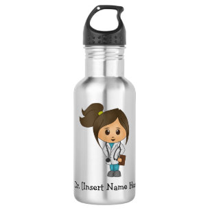 Aangepaste Cute Doctor Vrouwen Water Fles