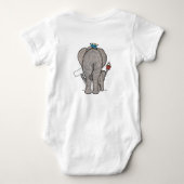 Aangepaste Cute Elephant en Baby Romper (Achterkant)