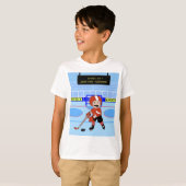 Aangepaste Cute Ice Hockey star T-shirt (Voorkant volledig)