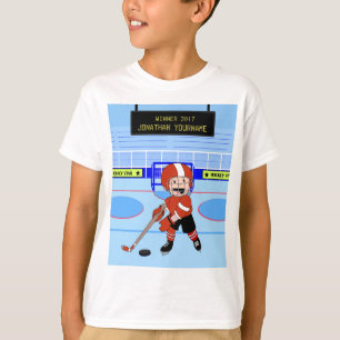 Aangepaste Cute Ice Hockey star T-shirt