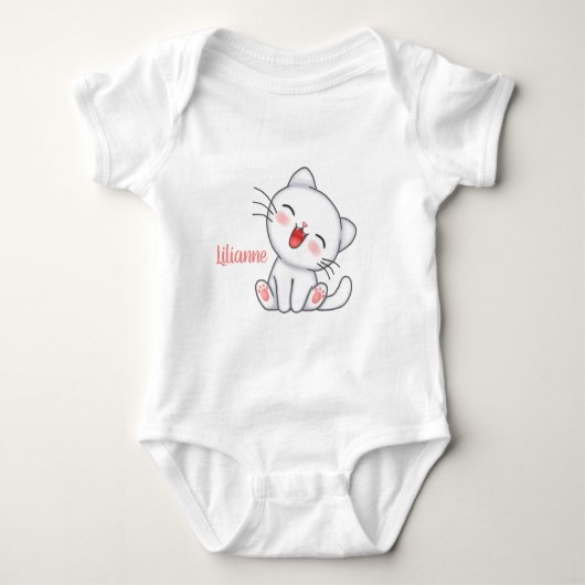 Aangepaste Cute Kitten Romper (Voorkant)
