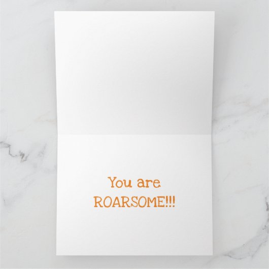 Aangepaste Cute Lion Moederdag Kaart (Binnen)