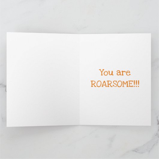 Aangepaste Cute Lion Vaderdag Kaart (Binnen)