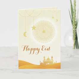 Aangepaste Cute Modern Muslim Happy Eid Kaart