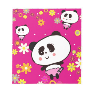 Aangepaste Cute Panda baby Notitieblok