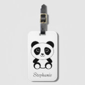 Aangepaste Cute Panda Beer Luggage Bagagelabel (Voorkant (verticaal))