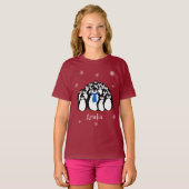 Aangepaste Cute Penguin T-shirt (Voorkant volledig)