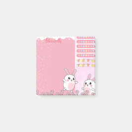 Aangepaste Cute Pink Bunny Post-it® Notes