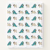 Aangepaste Cute Pug Dog Notitieboek (Achterkant)