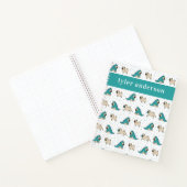 Aangepaste Cute Pug Dog Notitieboek (Binnen)