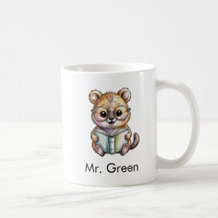 Aangepaste Cute Quokka die een boek leest Koffiemok
