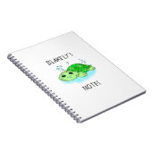 Aangepaste Cute Turtle Cartoon Name Notitieboek (Rechterzijde)
