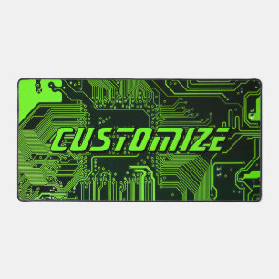 Aangepaste Cyber Green PCB-printplaat Tech Art Bureaumat