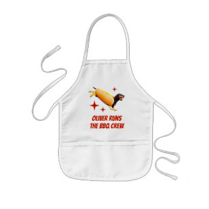 Aangepaste Dachshund BBQ Crew Grappige Wiener Hond Kinder Schort