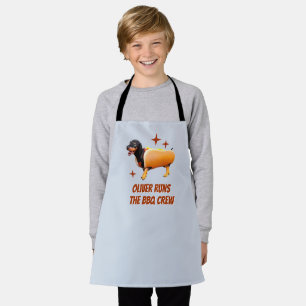 Aangepaste Dachshund BBQ Crew Grappige Wiener Hond Schort