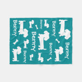 Aangepaste Dachshund Fleece Blanket voor Doxies Deken (Voorkant (Horizontaal))