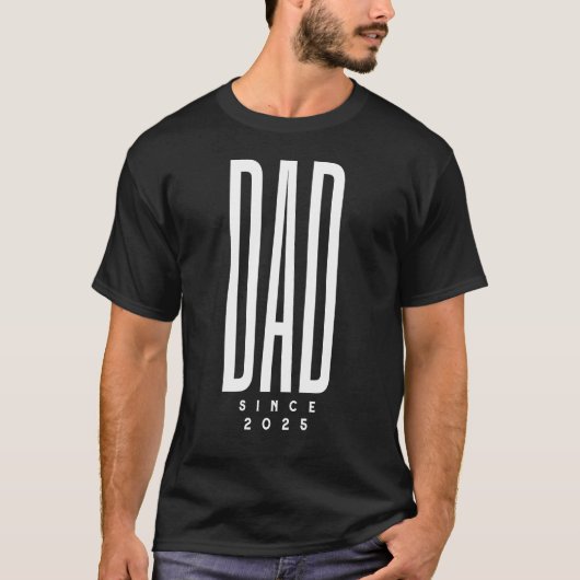 Aangepaste Dad Font Tekst Personaliseren Black Men T-shirt (Voorkant)