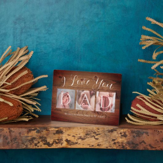 Aangepaste DAD-fotocollage Vaderdag Fotoplaat (Zijkant)