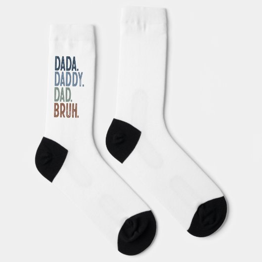 Aangepaste DADA DADDY DAD BRUH VADERDAG Sokken (Rechts)