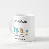 Aangepaste Dadasaurus tot 3 kinderen Koffiemok (Voorkant links)