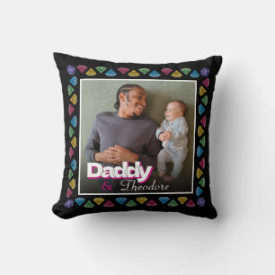 Aangepaste Daddy & Kind Fotoherinnering – geperson Kussen