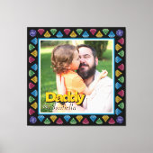Aangepaste Daddy & Me Fotoherinnering – gepersonal Canvas Afdruk (Voorkant)