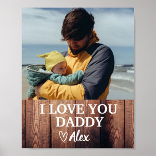 Aangepaste Daddy Poster, Ik Hou Van Jou Daddy Foto Poster