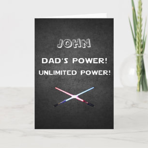Aangepaste DAD's POWER UNLIMITED POWER Lichtzwaard Kaart
