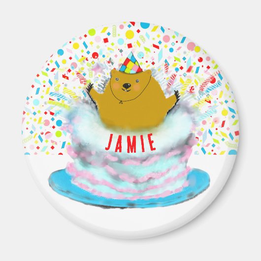 Aangepaste dag van geboorte magneet (Voorkant)