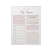 Aangepaste dagelijkse planner notitieblok (Gedraaid)