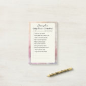 Aangepaste Dagelijkse Reset Zelfzorg Checklist Post-it® Notes (Op bureau)
