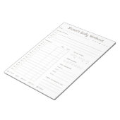 Aangepaste dagelijkse werktijd | Oefenplan Notitieblok (Schuin)