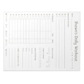 Aangepaste dagelijkse werktijd | Oefenplan Notitieblok (Voorkant)