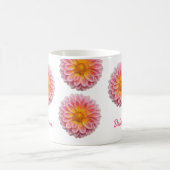 Aangepaste Dahlia en Dew Drops Koffiemok (Center)