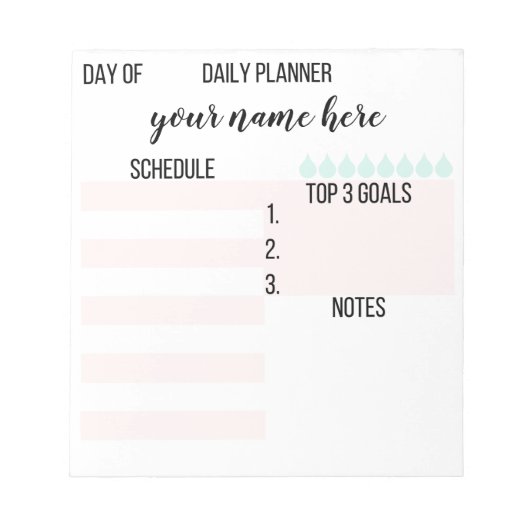 Aangepaste Daily Planner-laptop Notitieblok (Voorkant)