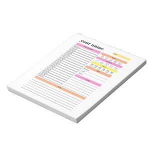 Aangepaste Daily Planner-laptop Notitieblok