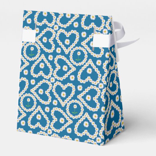 Aangepaste Daisy Chains op blauw, Tent Favor Box Bedankdoosjes (Achterkant)