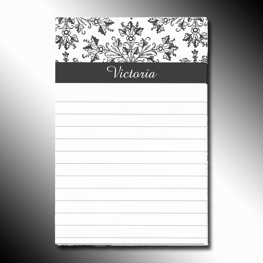 Aangepaste Daisy Floral Art Lined Stickie Post-it® Notes
