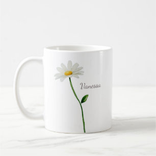 Aangepaste Daisy gepersonaliseerde chic Koffiemok
