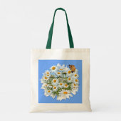 Aangepaste Daisy Meadow Canvas tas aangepaste teks (Achterkant)