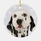 Aangepaste Dalmatische Hond Foto Keramisch Ornament (Achterkant)