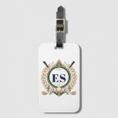 Aangepaste Dames Elegant Monogram Golf Bagagelabel (Voorkant (verticaal))