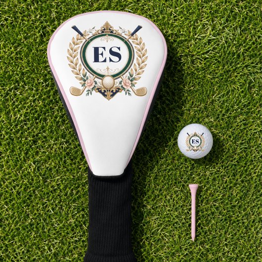 Aangepaste Dames Elegant Monogram Golfheadcover