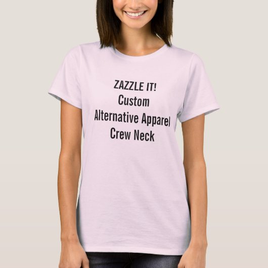 Aangepaste damesalternatieve app. Ronde hals T-shi T-shirt (Voorkant)